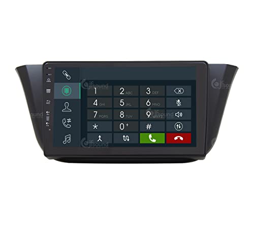 Jf Sound car audio system Autorradio de Ajuste Personalizado para Iveco Daily Android GPS Bluetooth WiFi Dab USB Pantalla táctil Full HD 9" procesador de 8 núcleos y comandos de Voz, Negro