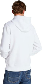 Tommy Hilfiger Sudadera para Hombre Hoodie con Capucha, Blanco (White), M