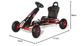 ROLLY TOYS Tretfahrzeuge Ferbedo Go AR 8R (Kart en Negro/Rojo con Volante de Sonido y neumáticos Desde Aprox. 5-11 años) 112012, Color, groß