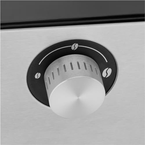 WMF Lumero - Molinillo de café espresso eléctrico, 150 W, botones táctiles LED, 40 grados de molienda, contenedor de harina de café, acero inoxidable Cromargan mate