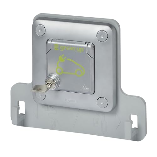 Toma de empotrarrecarga vehiculo electrico Legrand 077857 2P+TT Green UP 3.2 kVA