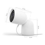 Philips Hue Secure Cámara de Video Vigilancia Inteligente con Base para Exteriores o Interiores, Versión con Cable, Full HD Video, Control de Seguridad e Iluminación en una Sola App, Blanco
