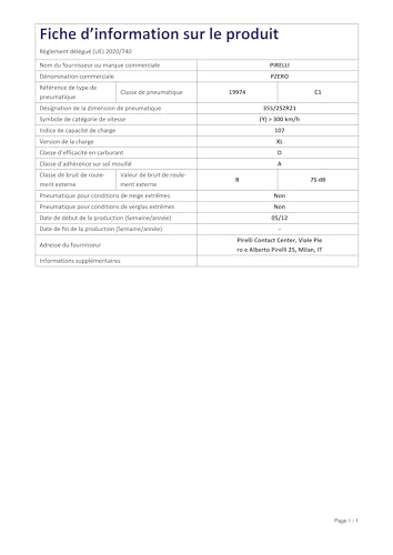 Pirelli P Zero - 355/25/R21 107Y - F/A/75 - Neumático veranos
