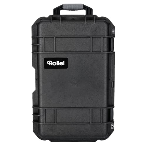 Rollei Hard Case 5737 Trolley - Maleta Extremadamente Robusta, irrompible e Impermeable con Equipamiento de Espuma Flexible, Transporte cómodo, regulación automática de la presión y protección