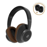 DeeBee DB-Pulse-BLM, Auriculares Bluetooth Circumaurales, Cancelación Activa de Ruido, 40 Horas de Batería, Negro, con Almohadilla Intercambiable