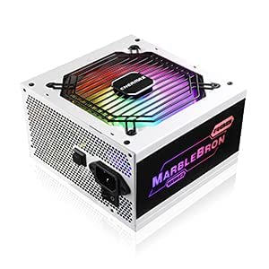 enermax, MARBLEBRON ATX ARGB Gaming PC Fuente de alimentación 850W 80Plus Bronce (Semi Moduular) Cable de Cinta, EMB850EWT-W-RGB, Blanco