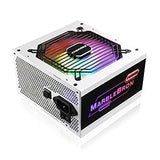 enermax, MARBLEBRON ATX ARGB Gaming PC Fuente de alimentación 850W 80Plus Bronce (Semi Moduular) Cable de Cinta, EMB850EWT-W-RGB, Blanco