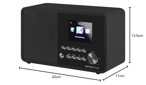 Imperial 22-321-00 i110 Radio Internet (TFT Pantalla a Color, WLAN, Line-out, Fuente Alimentación) Negro