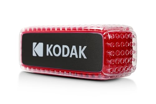 KODAK - Altavoz Bluetooth Impermeable IPX6, Sonido Potente de 8 W, iluminación RGB, duración de 5 Horas, conexión Bluetooth V5.0 - Rojo