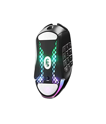 SteelSeries Aerox 9 Wireless - Ratón gaming RGB - Ultraligero resiste al agua - 18 botones - Bluetooth/2,4 GHz - Sensor TrueMove Air 18K DPI