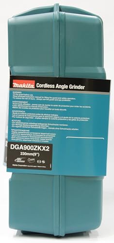 Makita DGA900ZKX2 - Amoladora angular inalámbrica (2 x 18 V, sin batería, sin cargador)