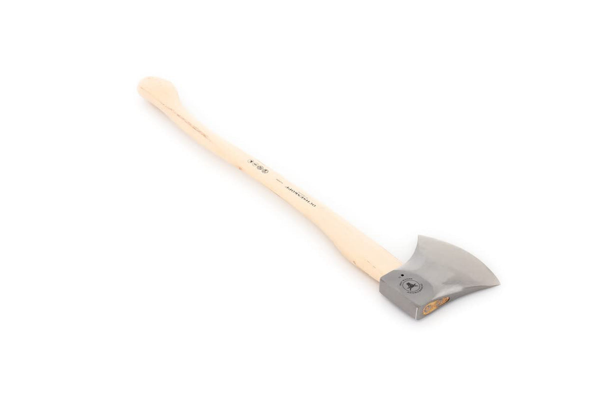 OCHSENKOPF Hacha deportiva, Empuñadura de madera de pacana, Funda para la hoja, Hoja de 190 mm, Longitud 800 mm, Con forma de pata de vaca, OX 440 H-2708