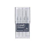 Copic Marker Set - Paquete de 12 rotuladores permanentes (tinta negro), blanco