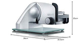 GRAEF Classic C20 - Cortafiambres eléctrico, 170 W, cuchilla Ø170 mm, metálico, corte 0-20 mm, fabricado en Alemania, motor condensador, plateado