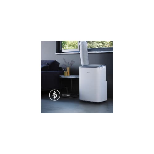 AEG AXP26U338CW Aire Acondicionado Portátil ChillFlex Pro - Función Frío, Deshumidificador y Ventilador - 9000BTUs, R290, 30-40m2, Mando, Temporizador, Filtro Anti Bacteriano, Silencioso - Blanco