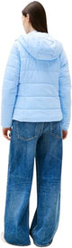 Tommy Jeans Cazadora acolchada Mujer Hooded con cremallera, Azul (Light Powdery Blue), M