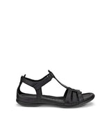 ECCO Flash T-Strap Sandal, Sandalias Mujer, Negro (53859Black/Black), 37 EU