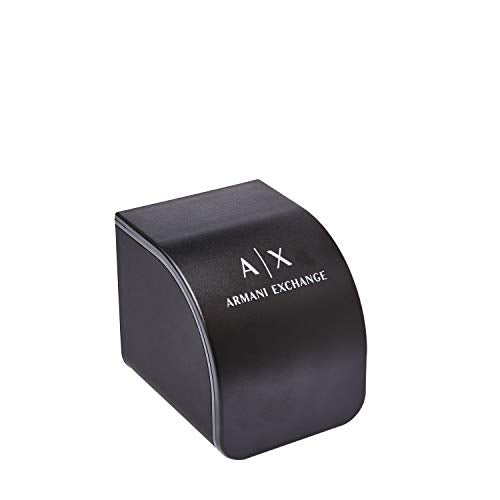 Armani Exchange Reloj hombre, movimiento cuarzo cronógrafo y caja 44mm con correa silicona