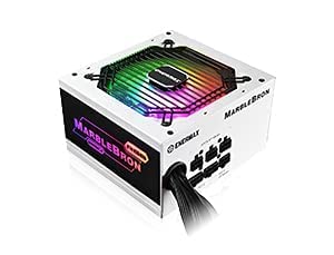 enermax, MARBLEBRON ATX ARGB Gaming PC Fuente de alimentación 850W 80Plus Bronce (Semi Moduular) Cable de Cinta, EMB850EWT-W-RGB, Blanco