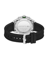 Lacoste Reloj Cronógrafo de Cuarzo para Hombre Colección TIEBREAKER con Correa de Silicona Negra - 2011152