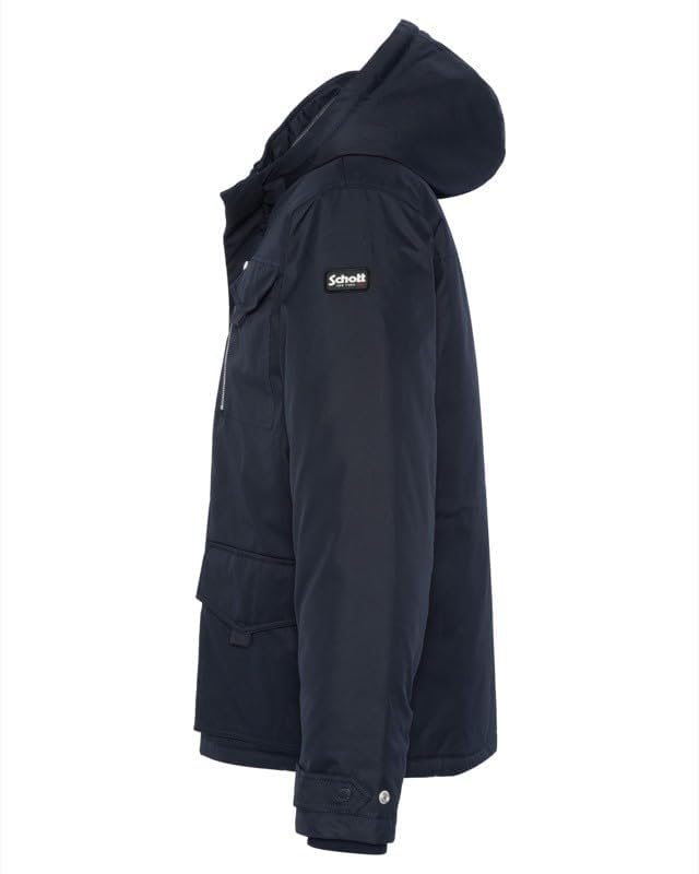 Schott NYC Baldwyn Chaqueta, Azul Marino, XL para Hombre