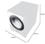 Canton SUB 1200 R 500 W Blanco - Subwoofer (500 W, 18 - 200 Hz, 50 - 200 Hz, 30,5 cm (12"), Blanco, 36 cm)