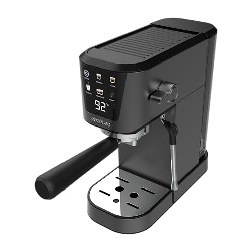 Cecotec Cafetera Express para Espresso y Cappuccino Power Espresso 20 Touch. 1350W, 20 Bares, Pantalla Táctil, Vaporizador, Depósito Agua 1L, Thermoblock, Calientatazas, Bandeja Goteo, Accesorios
