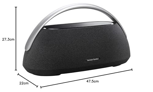 Harman Kardon Go Plus Play 3 Altavoz portátil, con Sonido estéreo, diseño Elegante, Bluetooth, Controles táctiles intuitivos y duración de batería de hasta 8 hrs, Negro, Enchufe EU (Tipo C)