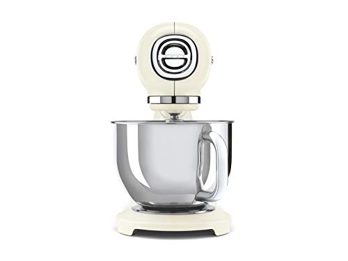 SMEG SMF03CREU Batidora de pie, 800 W, 4.8 litros, 44 Decibelios, Plastic, 10 Velocidades, Black