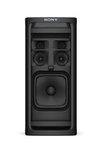Sony ULT Tower 9AC, Altavoz Bluetooth definitivo para Fiestas, alimentación de Red, 2 Modos ULT Power Sound, Altavoz X-Balanced, iluminación y Sonido 360, entradas de Karaoke, Negro