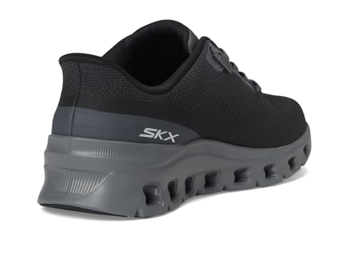 Skechers Arch Fit Glide-Step Pro, Zapatillas Hombre, Black Knit/Charcoal PU, 44 EU