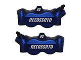 Par de pinzas de freno radiales Accossato Forjada monobloque Distancia entre ejes 100 mm Con pistones de aluminio, con pastillas ZXC incluidas, para Benelli TnT 899 del 2012 al 2014, 899 CC