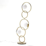 LAMPARA DE PIE 45X27X126 CRISTAL/METAL DORADO