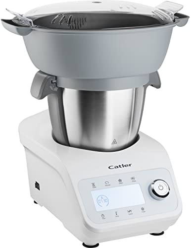 Catler Robot Cocina multifunción con más de 15 funciones y programas, hasta 10 personas, báscula integrada, cuenco de acero inoxidable, kit de accesorios completo, TC 8010