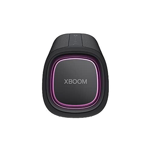LG XBOOM Go XG5QBK - Altavoz Inalámbrico, Bluetooth, 20W, Sonido Sound Boost, Resistente al Agua IP67, Autonomía 18h, Color de Luces LED Variable, Amplia Conectividad, Color Negro