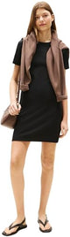 Tommy Hilfiger Vestido Mujer New Cody Slim Short Dress de algodón, Negro (Black), S