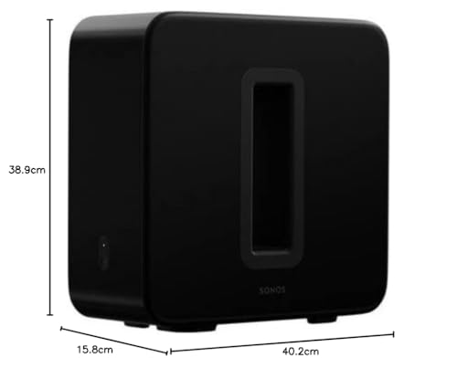 Sonos Sub (Gen 3) El subwoofer inalámbrico para Graves Profundos. Escuche y Sienta la Diferencia Cuando se conecte Compatible con Cualquier Sistema Sonos. Negro