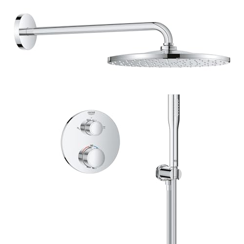 GROHE Precision 310 Sistema de ducha empotrado con caja de instalación universal Brazo de ducha horizontal 422 mm Manguera de ducha tipo jet 1500 mm Cromo 34880000