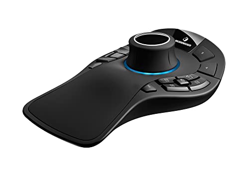 3Dconnexion SpaceMouse Pro (Ratón 3D, con Cable, negro)