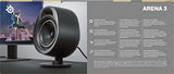 SteelSeries Arena 3 - Altavoces gaming de rango completo 2.0 – Audio inmersivo – Controles de altavoz – Controladores de altavoces 4" – Cableado y Bluetooth – Aux de 3.5mm – PC, Mac, Móvil
