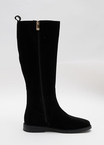 Tommy Hilfiger Botines Mujer Suede Planos, Negro (Black), 38 EU