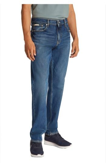 Calvin Klein Slim Straight J30J327166 Corte Entallado, Denim (Denim Medium), 38W / 32L para Hombre
