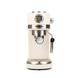 G3 Ferrari G10168 Amarcord Cafetera Espresso, 15 Bares, 1350 W, 1/2 Tazas, Termómetro, Calienta tazas, Depósito de 1,4 Litros, 3 filtros Inoxidables, Beige