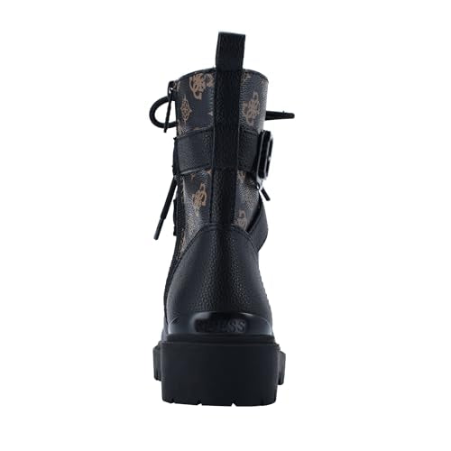 GUESS Women's Orana Combat Boot, negro marrón, 39 EU