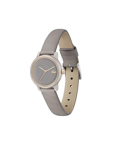Lacoste Reloj con Movimiento de Cuarzo de Tres Manecillas para Mujer Colección LACOSTE.12.12 Swift con Correa de Cuero Color Topo - 2001438