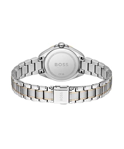 BOSS Reloj Analógico de Cuarzo para Mujer Colección Felina con Correa de Acero Inoxidable Bicolor - 1502622