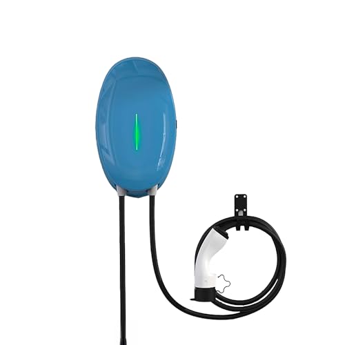 Avilia Cables de Carga para Coche eléctrico y vehículos de Tipo 2, trifásicos – Columna Impermeable para Carga rápida, Compatible con Todos los vehículos eléctricos de 11 kW, 6 Metros