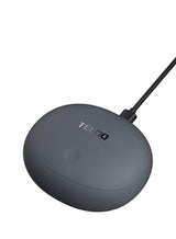 Tecno True 1 TWS Auriculares in-Ear con reducción de Ruido con Graves Profundos, 45 Horas de reproducción, IPX5 Resistente y Compartimento para batería portátil, Gris