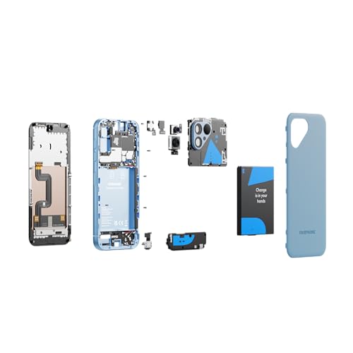 Fairphone 5 5G Smartphone sostenible (Pantalla de 6,46", cámara Dual de 50 MP, 8 GB/256 GB, 4200 mAh, Android 14) Incl. Destornillador iFixit, Azul Cielo