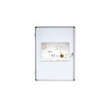 Bi-Office Enclore - Vitrina de interior Magnética para 4 Hojas A4, con Puerta de Aluminio y Cerradura, 500 x 674 mm